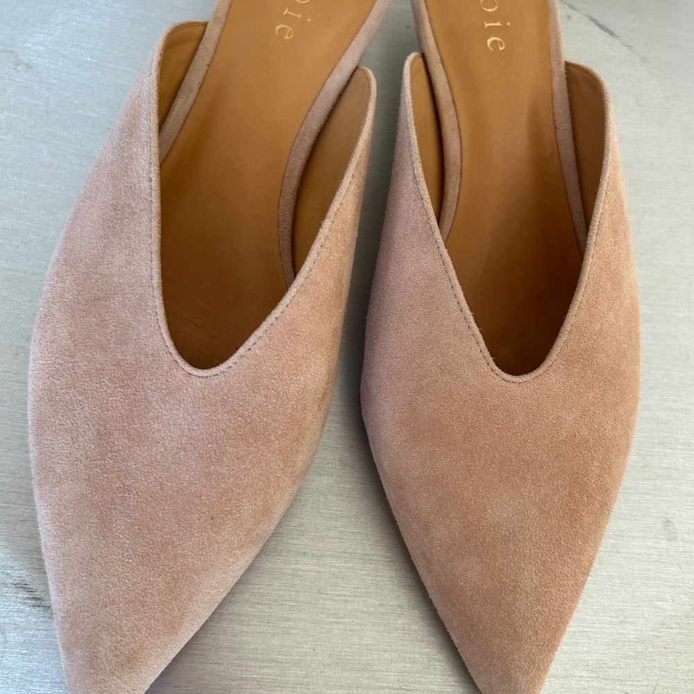 Joie Canilly kitten heel suede mules 37.5